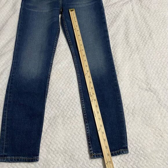 RE/DONE Originals High Rise Ankle Crop Jeans in Midnight Blue Size 26 - Picture 5 of 11